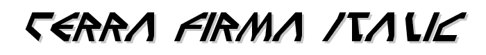 Terra Firma Italic font